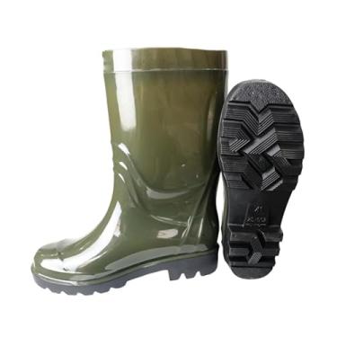 Imagem de Bota De Chuva Leve De Borracha Antiderrapante E Impermeável Para Pesca Cano Médio Para Homens, Botas Chuva Respiráveis ​​PVC Para Trabalho Em Jardim Ao Ar Livre, Para Jardinagem(Green,41 EU)
