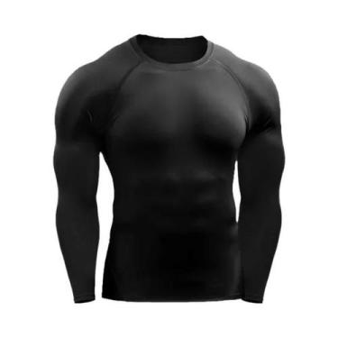 Imagem de Camiseta de Compressão Masculina para Corrida e Academia - Manga Longa