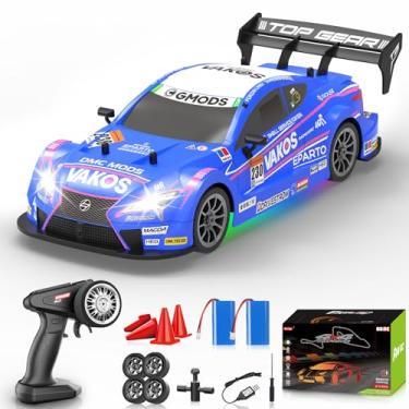 Imagem de YUAN PLAN RC Drift Car 1:16, 2.4GHz 4WD Remote Control Car, 30+KM/H High Speed Drifting RC Cars with LED Lights Two Batteries and Drift Tires Racing Cars for Adults Boys Kids, Blue