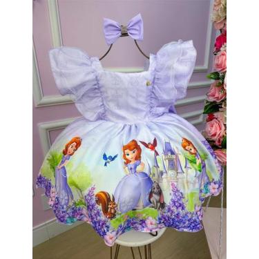 Imagem de Vestido Temáticos Kids Princesa Sofia lílas luxo - tematicos, 10, Lave
