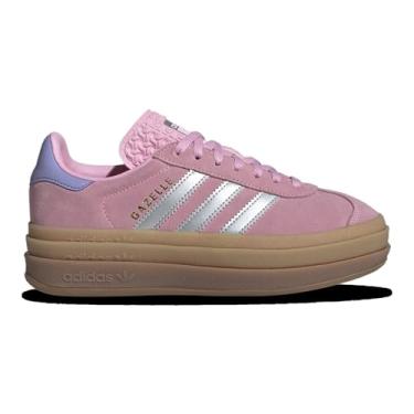 Imagem de adidas Gazelle Bold J Tênis infantil grande, Prata metálica rosa, 18