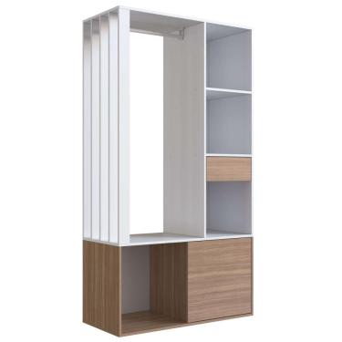 Imagem de Guarda Roupas Closet 1 Gaveta 1 Cabideiro 2 Prateleiras Port