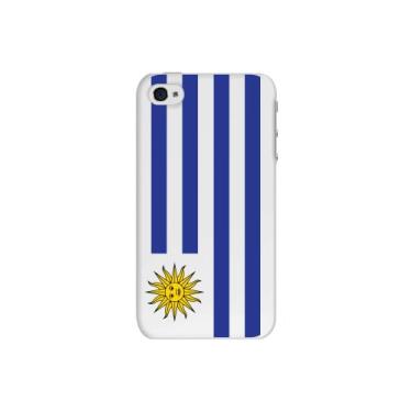 Imagem de cellet Capa Proguard com bandeira do Uruguai para Apple iPhone 4/4S - Branca
