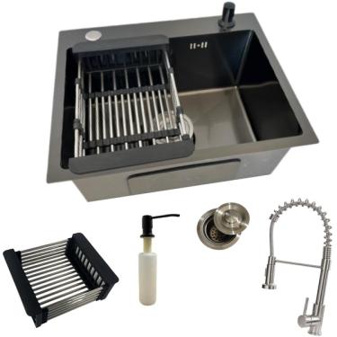Imagem de Kit Cuba Completa 50x40cm + Torneira Premium Monocomando  Coz
