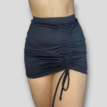 Imagem de Saia com amarração na frente - Meribella, Preto, M