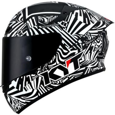 Imagem de Capacete KYT TT Course Espargaro Winter Test 2020 Preto e Branco Fosco