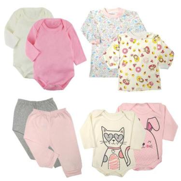 Imagem de Kit Roupas de Bebê 8 Peças Enxoval Com Body e Mijão Algodão - Koala Ba