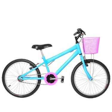 Imagem de Bicicleta Infantil Feminina Aro 20 Natural Azul Claro