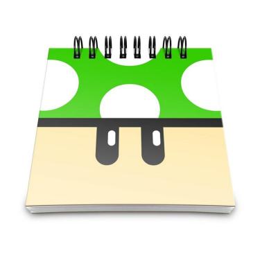 Imagem de Bloco De Anotações Cogumelo Verde 1 Up