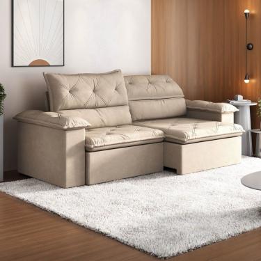 Imagem de Sofá Retrátil E Reclinável 270cm Cupuaçu Cabecasa Madeiramadeira Bege