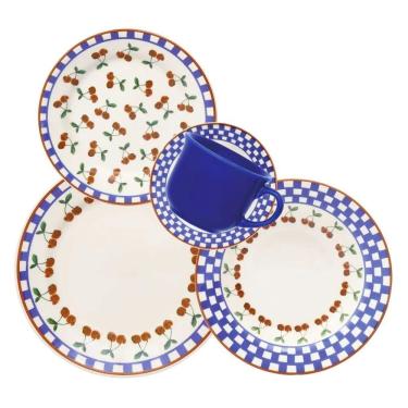 Imagem de Aparelho De Jantar 30 Peças Donna Jardim De Cereja Oxford