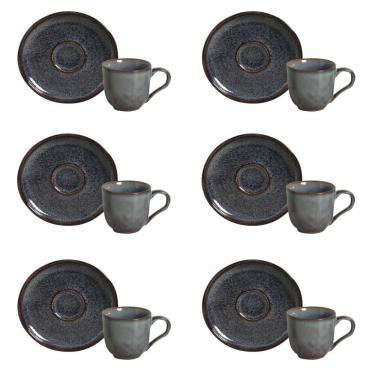 Imagem de Conjunto De Xícara De Cafezinho Com Pires 06 Peças Bio Titanium Porto Brasil