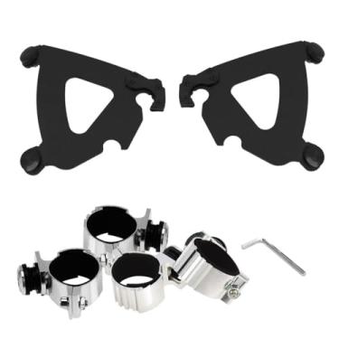 Imagem de CWXEDN Kit De Montagem Trava Gatilho (Carenagem Preta/Road Warrior) Para Carenagem Estrada Harley Fxdwg 07-17, Suporte Preto Meb2028 Sportshield Meb8919