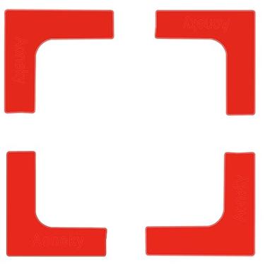 Imagem de Aoneky Kit de marcadores de linha de quadra de badminton portáteis - Marcadores de borda de quadra de badminton ao ar livre - Conjunto de marcação de linhas