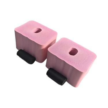 Imagem de Dynwave Barra de flexão de esponja, suporte para flexão, exercícios de chão, academia em casa, proteção para mãos/pulsos, pegadas confortáveis, 2 almofadas, Rosa