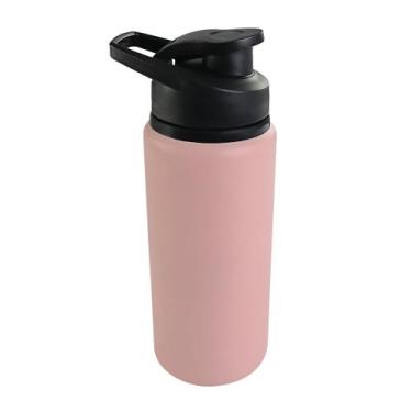 Imagem de Garrafa Squeeze de Alumínio 600ml com Alça - Rosa - ROCIE