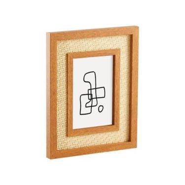 Imagem de Porta Retrato em Rattan Natural Mesa e Parede Tamanho Foto 10x15cm Mar