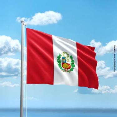 Imagem de Bandeira do Peru 80cmx140cm Tecido Oxford 100% Poliéster - PRESENTE-BR