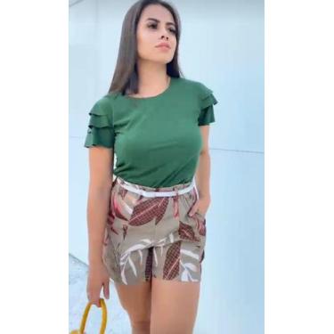 Imagem de Blusa feminina babado na manga - moda filo