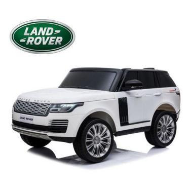 Imagem de Mini Carro Eletrico 12v Land Rover Branco Banco Couro C/ Mp5 - Importw