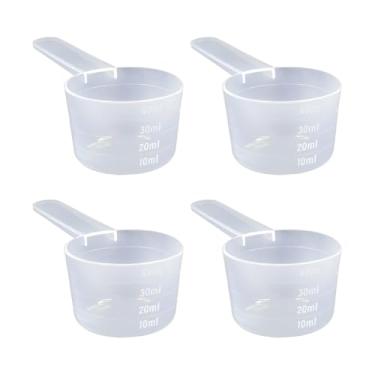 Imagem de ccHuDE 4 Pçs Colher de Pó de Lavagem de Plástico Transparente Colheres de Café de Cabo Longo Colheres de Proteína em Pó Colheres de Medição para Cozimento de Cozinha para Líquido 40 ml