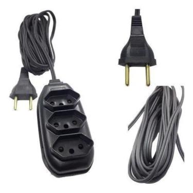 Imagem de Extensão Elétrica 3 metros com 3 Tomadas Reforçada e Segura