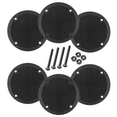 Imagem de Kit 06 Tela Plástica Para Tweeter Leson 8,5 Cm Com Parafusos - PERMAK