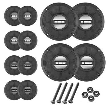 Imagem de Kit 12 Tela Plástica 6 Polegadas Com Parafusos Alto Falante - PERMAK