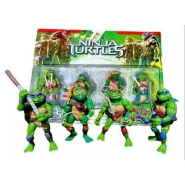 Imagem de Brinquedo Infantil Cartelado Kit Com 4 Bonecos Tartarugas Ninjas Model