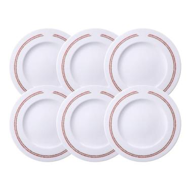 Imagem de Conjunto 6 Pratos Rasos de Churrasco Classic 28cm Porcelana Tramontina
