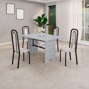 Imagem de Conjunto Sala de Jantar com 4 Cadeiras Lara - Soma Móveis