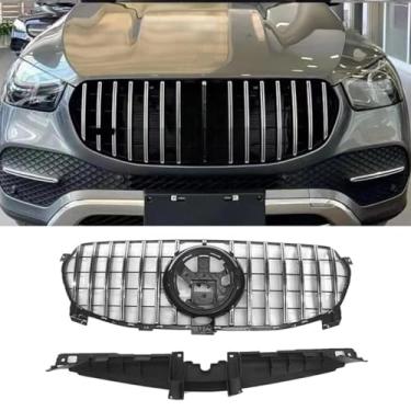 Imagem de Grade de para-choque de carro tiras decorativas kit de corpo de grade de corrida grade de para-choque dianteiro para GLE W167 2020-2023 peça externa