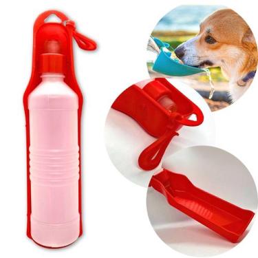 Imagem de Garrafa de Água Portátil Bebedouro Pet Cachorro Passeio Viagens 500ml 