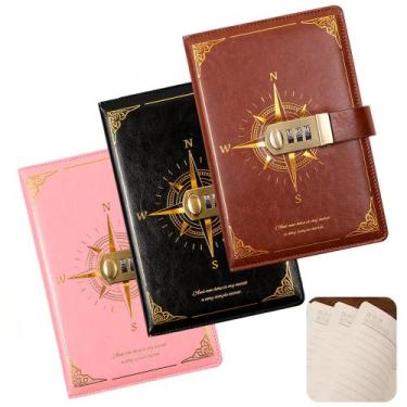 Imagem de Caderno Diário Com Cadeado Segredo Lock Fechadura Senha Meta - Things 