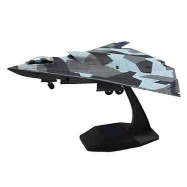 Imagem de Dynwave 1:144 J36 Fighter Modelo Simulado Avião com Base de Exibição Diecast Modelo de Avião de Brinquedo para Prateleira de Escritório, Bar, Armário de TV,