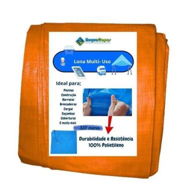 Imagem de Lona Polietileno 6X4 Grossa 300 Micras Multiuso Impermeável - Acquacap