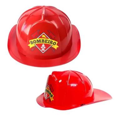 Imagem de Capacete Infantil Adulto Bombeiro Festa Fantasia Carnaval - TOY MASTER