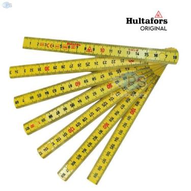 Imagem de Metro Sueco Hultafors Original Alta Precisão 12 Dobras Fibra De Vidro