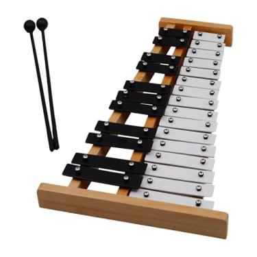 Imagem de YIJU Xilofone de 27 notas, glockenspiel, instrumento de percussão compacto, piano de brinquedo com batida manual para apresentações ao vivo, eventos,