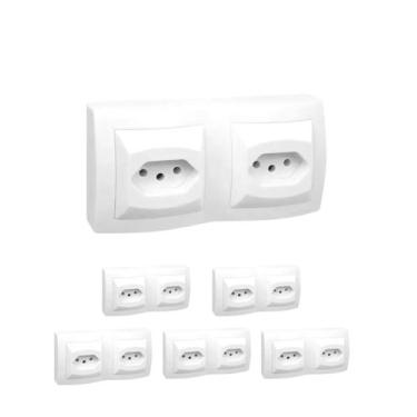 Imagem de 6 Tomada Dupla Sobrepor Pial Sistema X 2P+T 10A 250V