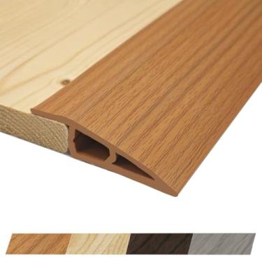 Imagem de Maxiroc Rampa De Soleira 1/2" A 3/5" Altura - Borracha, Faixa Transição Piso, Para Cadeira Rodas, Carpete (Marrom Claro Café, 40")