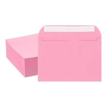 Imagem de PATIKIL Envelopes de convite de 19 x 13 cm, 100 peças autovedantes para convites A7 autoselo para casamentos, cartão de agradecimento, fotos, cartões postais, aniversário, cartões postais