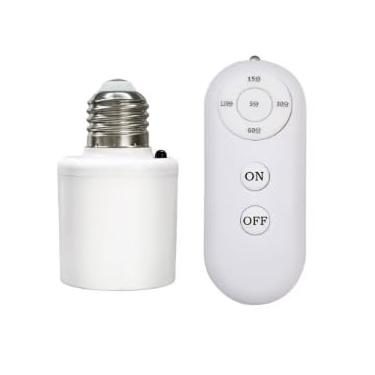 Imagem de controle remoto sem fio inteligente temporizador suporte da lâmpada 110v 220v casa multi interruptor de luz quarto do bebê temporizador E27 60w