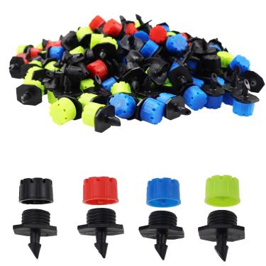 Imagem de Nihfien 200 peças de irrigação ajustáveis irrigadores de irrigação, emissores universais de 1/10.2 cm micro gotejamento irrigação 8 furos 360 graus irrigador para sistema de irrigação de tubo de