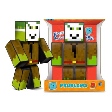 Imagem de Boneco Problems Stick Minecraft 25cm - Algazarra