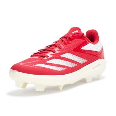 Imagem de adidas Tênis de beisebol masculino Adizero Electric TPU, Team Power Vermelho/Branco/Team Power Red, 43