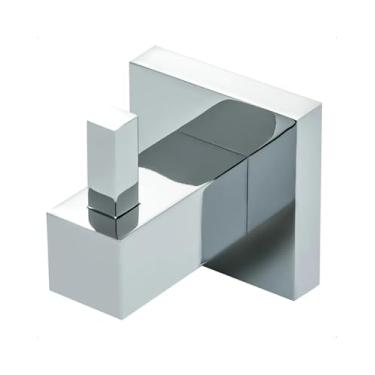Imagem de Cabide Gancho Porta Toalha de Rosto Quadrado Para Banheiro Lavabo Inox 304 Cromado Polido