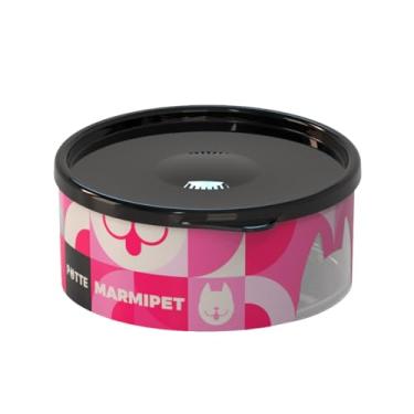 Imagem de Pote Porta Ração Tigela Cachorro Gato Marmipet 700ml Passeio (Rosa)