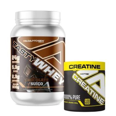 Imagem de Kit Tasty Whey 3w Adaptogen 900g com Creatina Adaptogen 300g - Adaptog