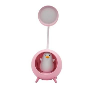 Imagem de Luminaria Mesa USB Portatil Articulavel Abajur Cor:Rosa - GXM